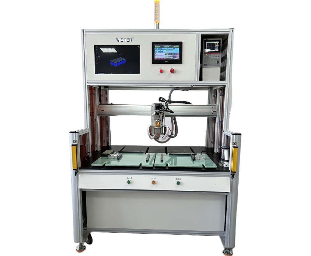 Customized single-sided dual station automatic spot welding machine with MES