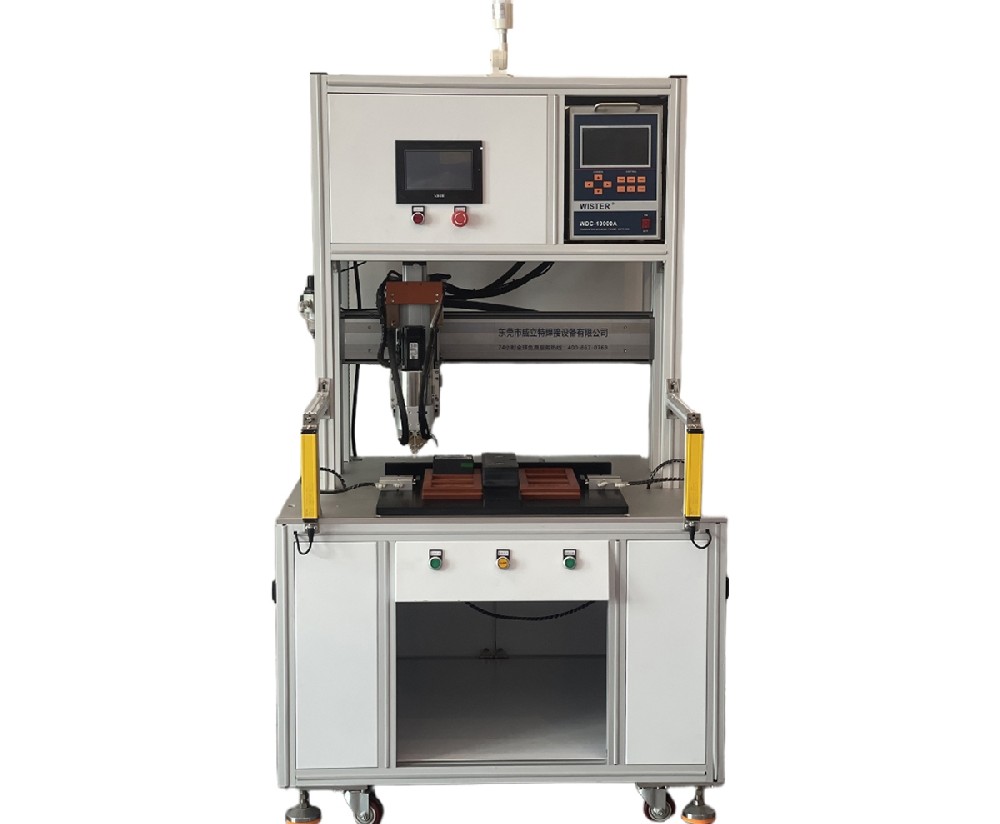 Single sided dual station automated spot welding machine